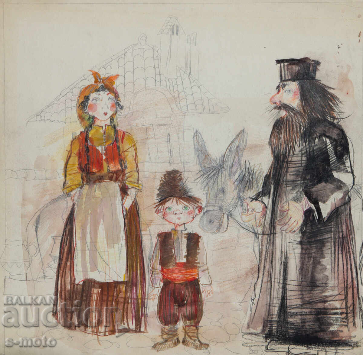 Аукцион Картина илюстрация детски приказки Аукцион Картина илюстрация детски приказки