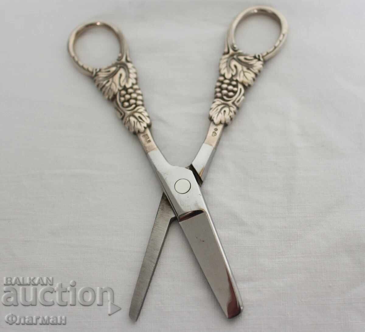 Silver scissors, "Art Deco" style - 5