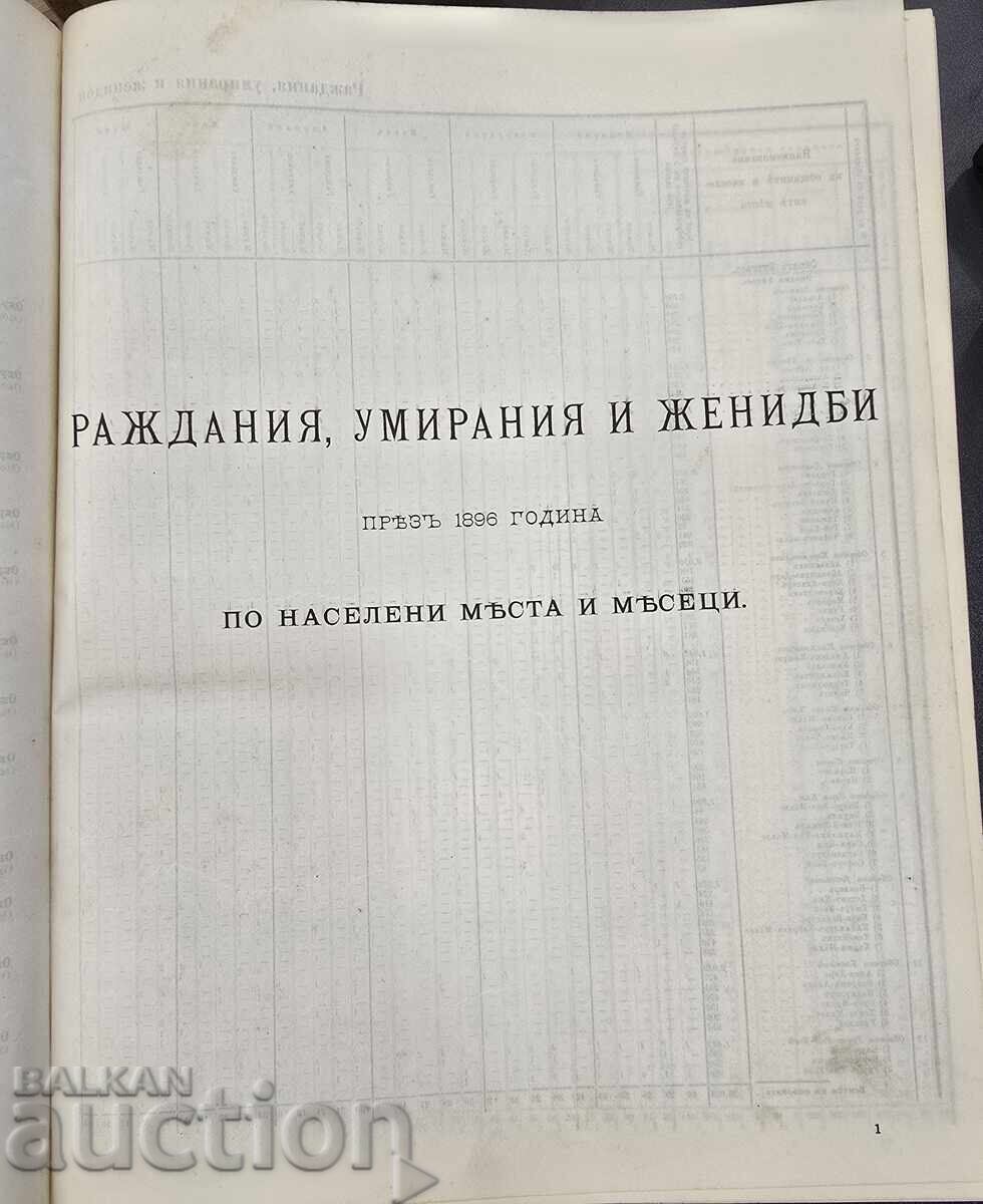 Licitație Carte veche Mișcarea Populației în 1896 partea 1 Licitație Carte veche Mișcarea Populației în 1896 partea 1