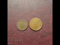 Германия Райх 1 и 2 пфенига 1939 МД 'A' - Берлин