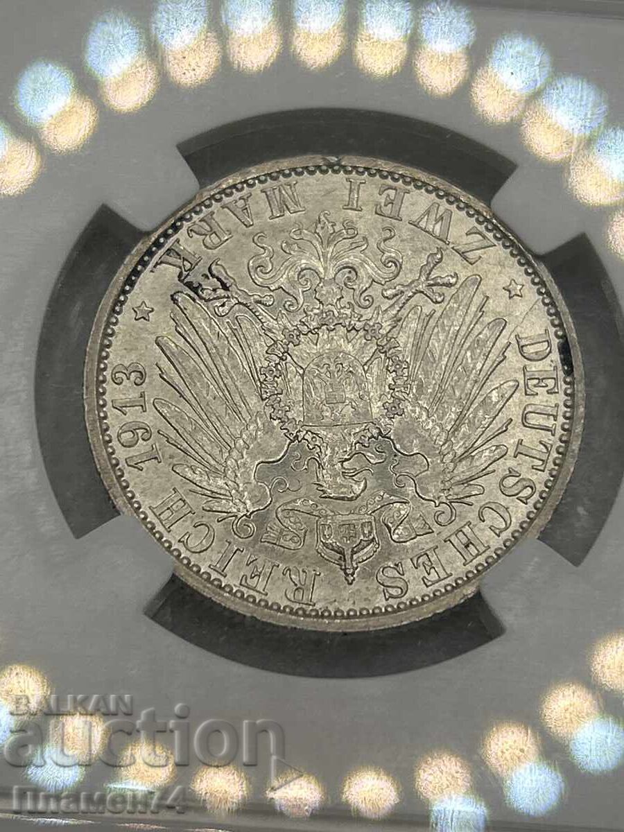 2 mărci 1913 MS62 Imperiul German Prusia - 6 2 mărci 1913 MS62 Imperiul German Prusia - 6
