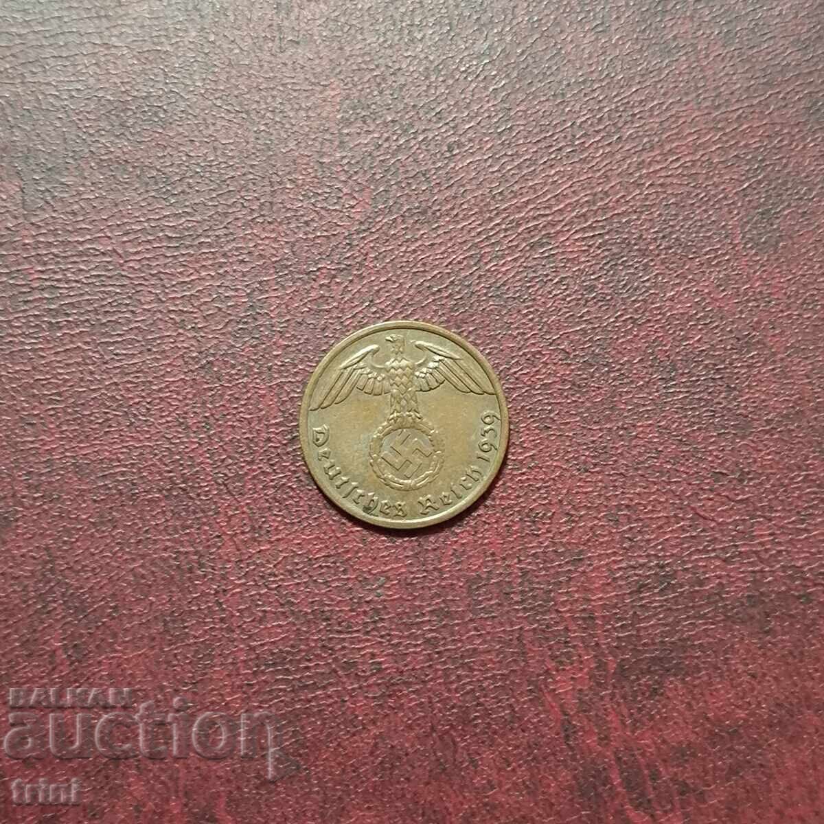 Γερμανία Ράιχ 1 πφένιγκ 1939 MD 'A' - Βερολίνο με τιμή 4.00 BGN | € 2.05 Γερμανία Ράιχ 1 πφένιγκ 1939 MD 'A' - Βερολίνο με τιμή 4.00 BGN | € 2.05