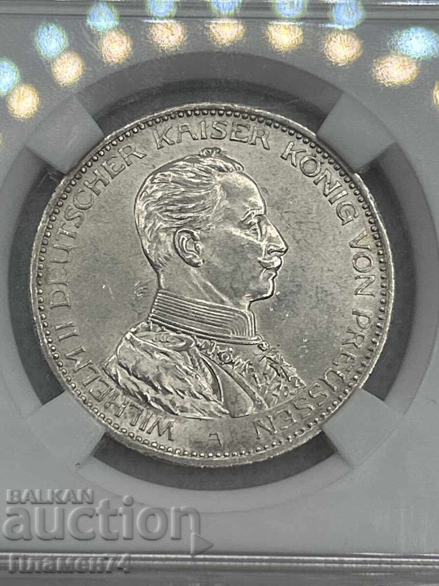 3 марки 1914г MS62 Германска Империя Прусия с цена 210.00 лв. | € 107.37 3 марки 1914г MS62 Германска Империя Прусия с цена 210.00 лв. | € 107.37