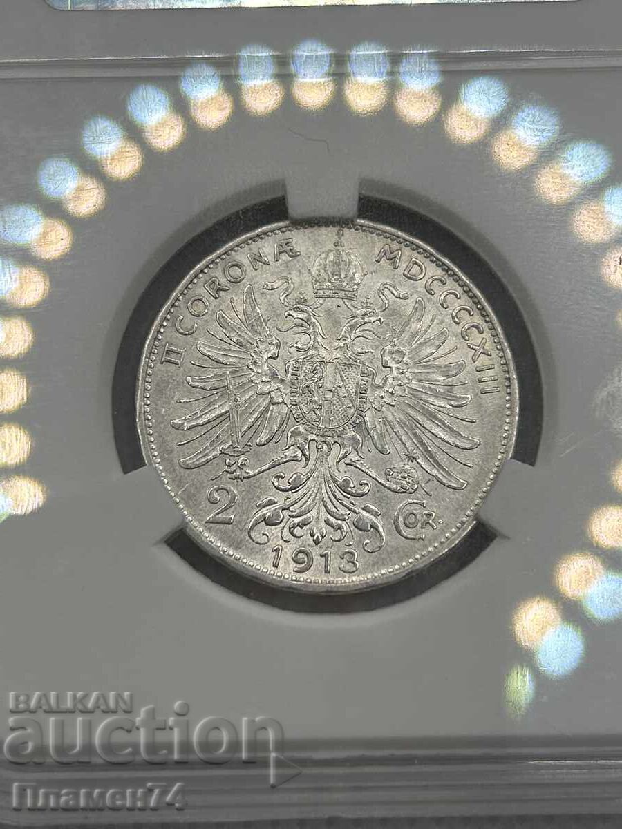 2 coroane 1913 MS62 Austria, Coroană Austro-Ungară - 5 2 coroane 1913 MS62 Austria, Coroană Austro-Ungară - 5