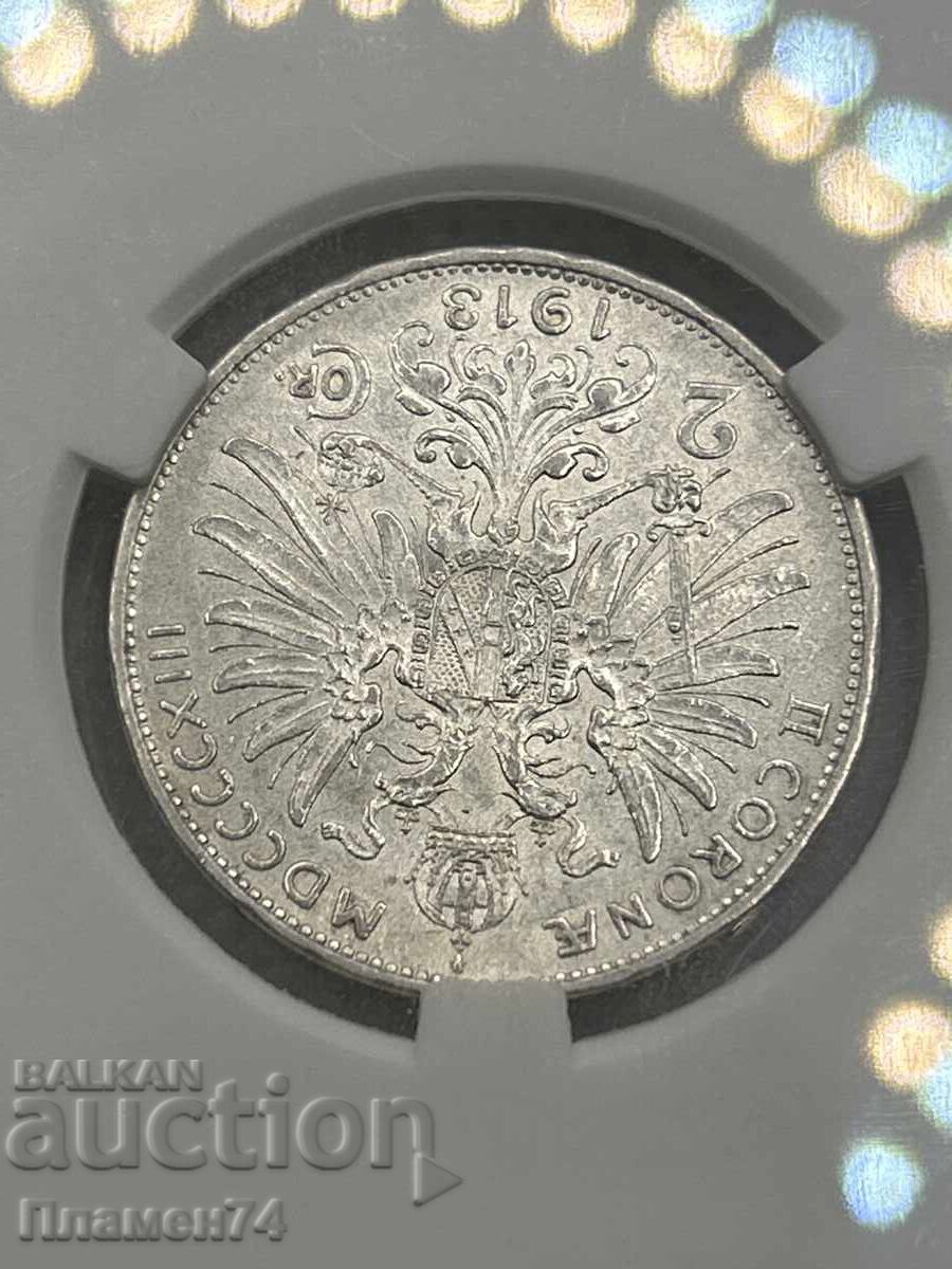 2 coroane 1913 MS62 Austria, Coroană Austro-Ungară - 6 2 coroane 1913 MS62 Austria, Coroană Austro-Ungară - 6