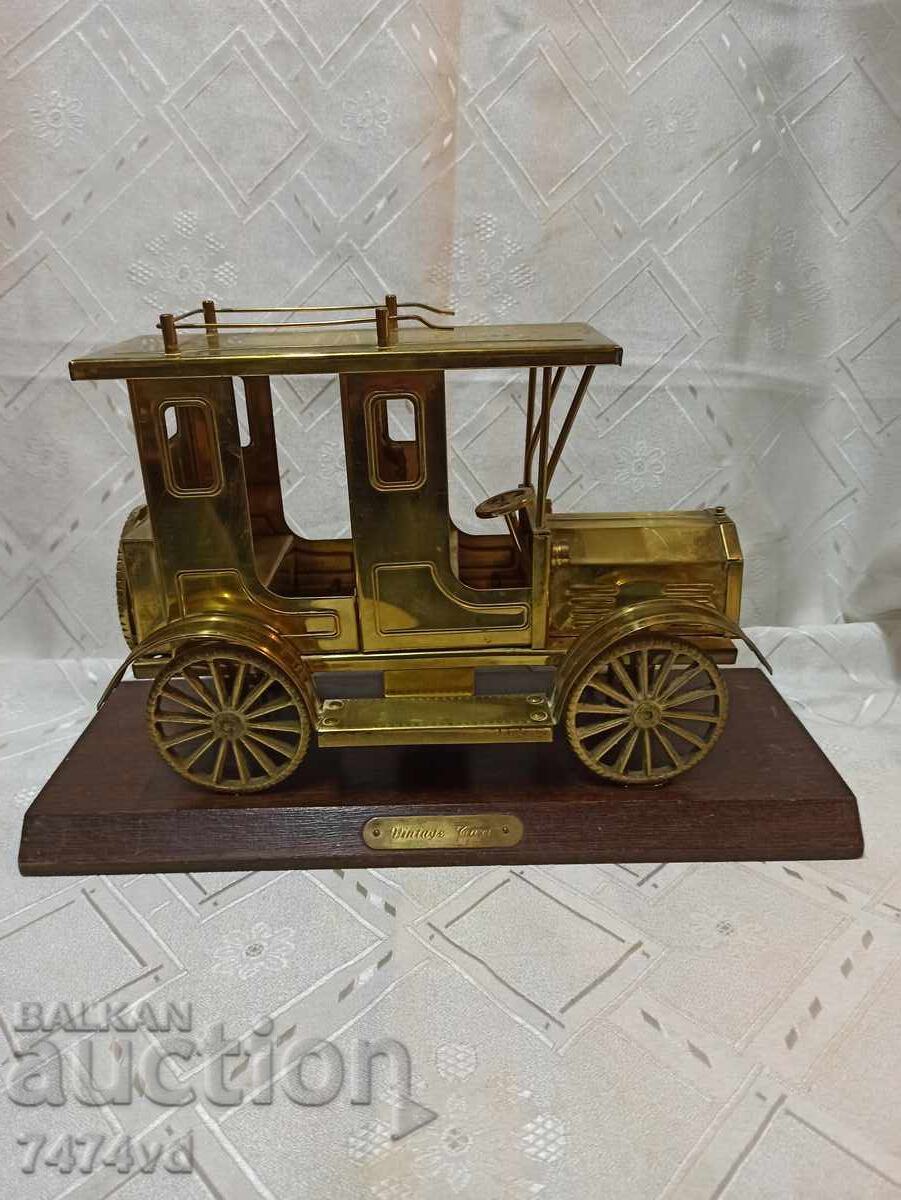 Масивен голям месингов модел на ретро такси за бюро или др. - 7 Масивен голям месингов модел на ретро такси за бюро или др. - 7