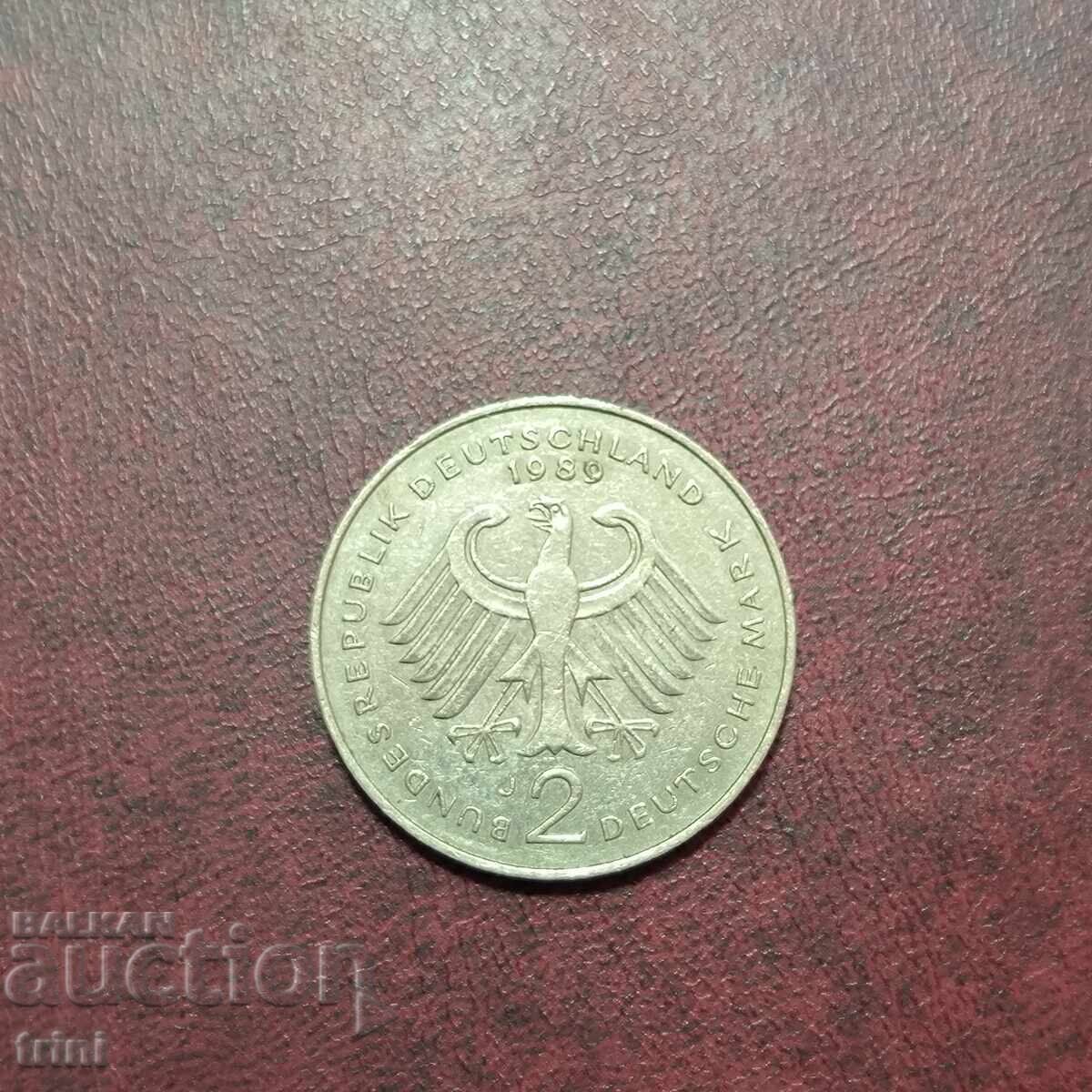 Germania 2 mărci 1994, MD 'J' - Hamburg L. Erhard Germania 2 mărci 1994, MD 'J' - Hamburg L. Erhard