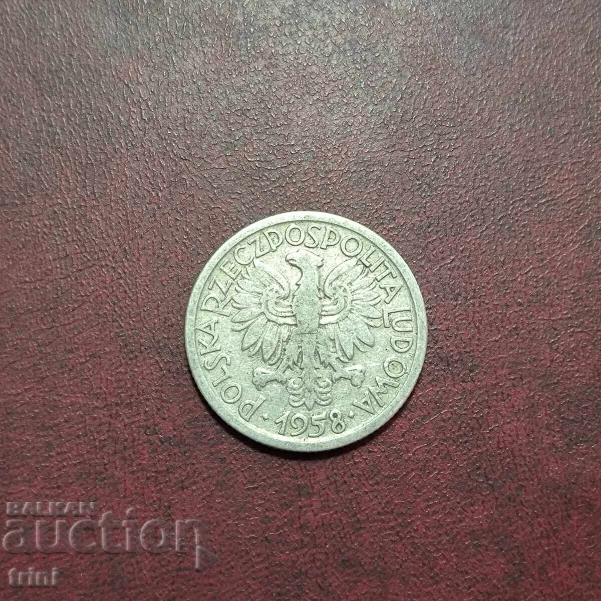 Polonia 2 zloți 1958 cu preț 3.00 BGN | € 1.53 Polonia 2 zloți 1958 cu preț 3.00 BGN | € 1.53
