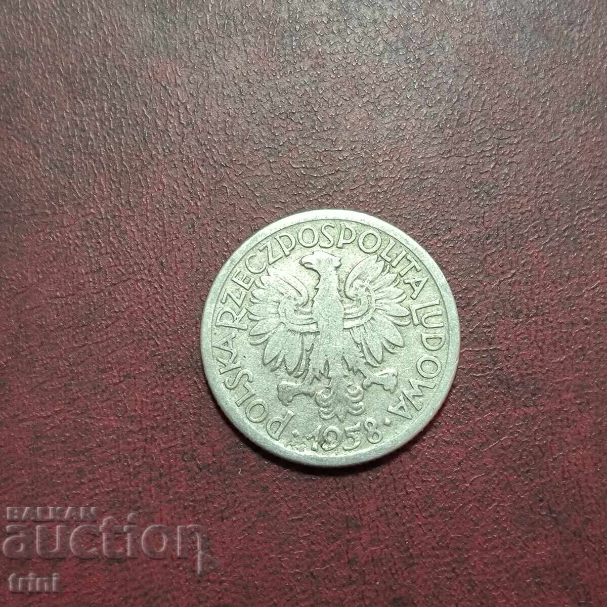 Polonia 2 zloți 1958 cu preț 2.50 BGN | € 1.28 Polonia 2 zloți 1958 cu preț 2.50 BGN | € 1.28