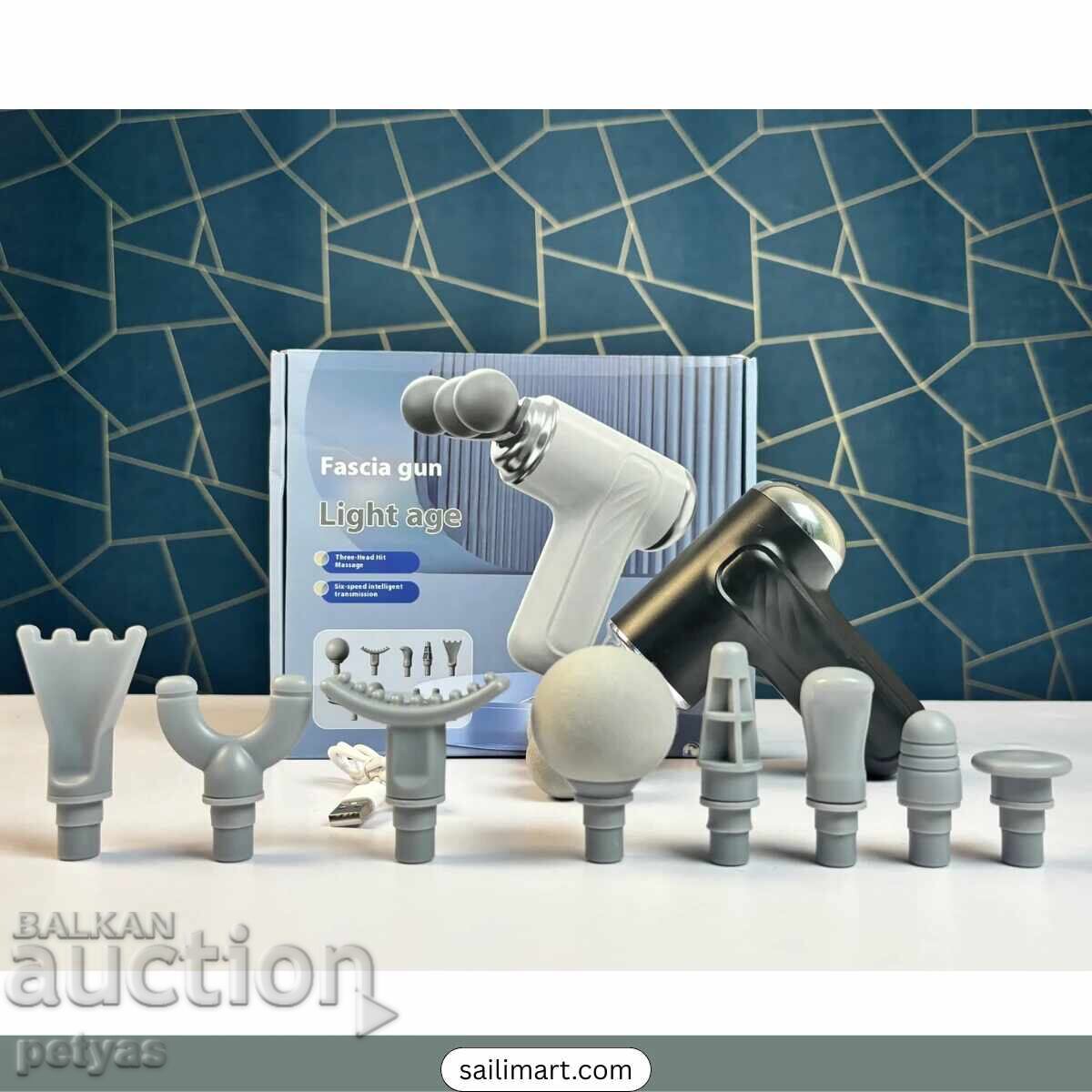 LM-130 Ръчен масажор за дълбокотъканен масаж с 9 масажни гл LM-130 Ръчен масажор за дълбокотъканен масаж с 9 масажни гл