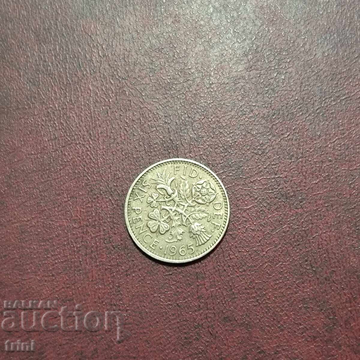 Ηνωμένο Βασίλειο 6 πένες 1965 Ηνωμένο Βασίλειο 6 πένες 1965