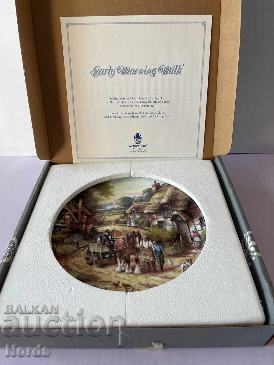 Wedgwood. Farfurie de porțelan pentru colecție Wedgwood. Farfurie de porțelan pentru colecție