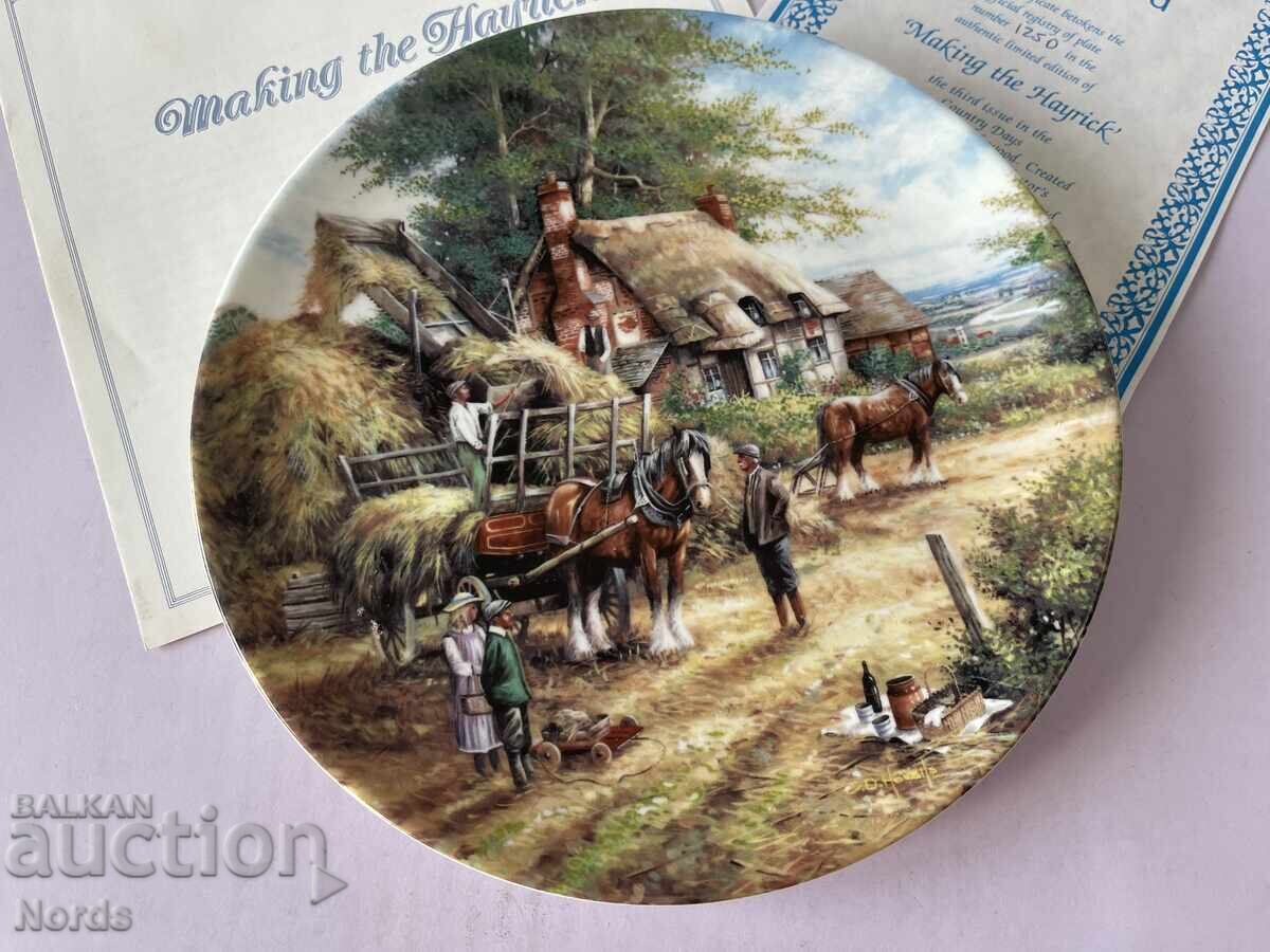 Licitație Wedgwood. Farfurie de colecție cu certificat Licitație Wedgwood. Farfurie de colecție cu certificat