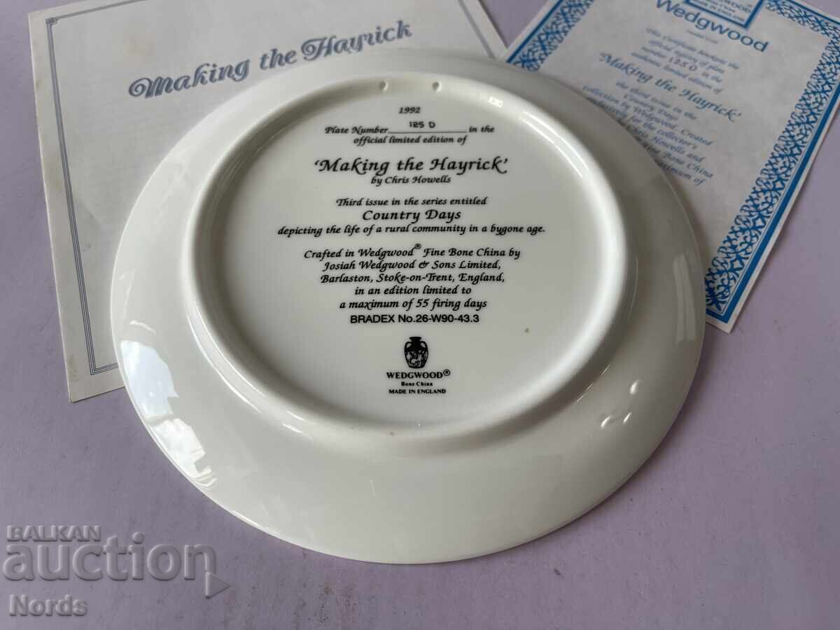 Wedgwood. Farfurie de colecție cu certificat - 5 Wedgwood. Farfurie de colecție cu certificat - 5