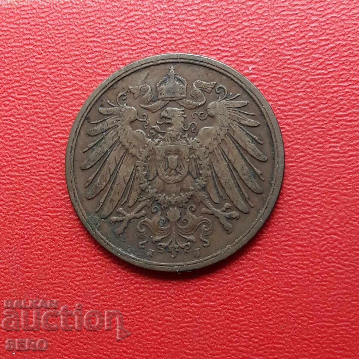 Германия-2 пфенига 1904 J-Хамбург-малък тираж с цена 4.00 лв. | € 2.05 Германия-2 пфенига 1904 J-Хамбург-малък тираж с цена 4.00 лв. | € 2.05