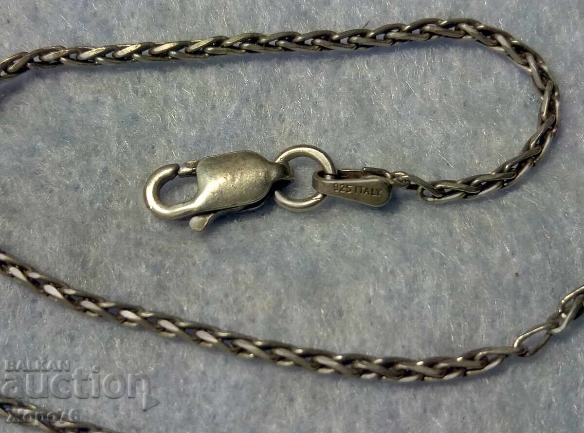 Livrarea COLIER ARGINT / LANȚ Argint 925 ITALY S cu AURIRE ALBĂ Livrarea COLIER ARGINT / LANȚ Argint 925 ITALY S cu AURIRE ALBĂ