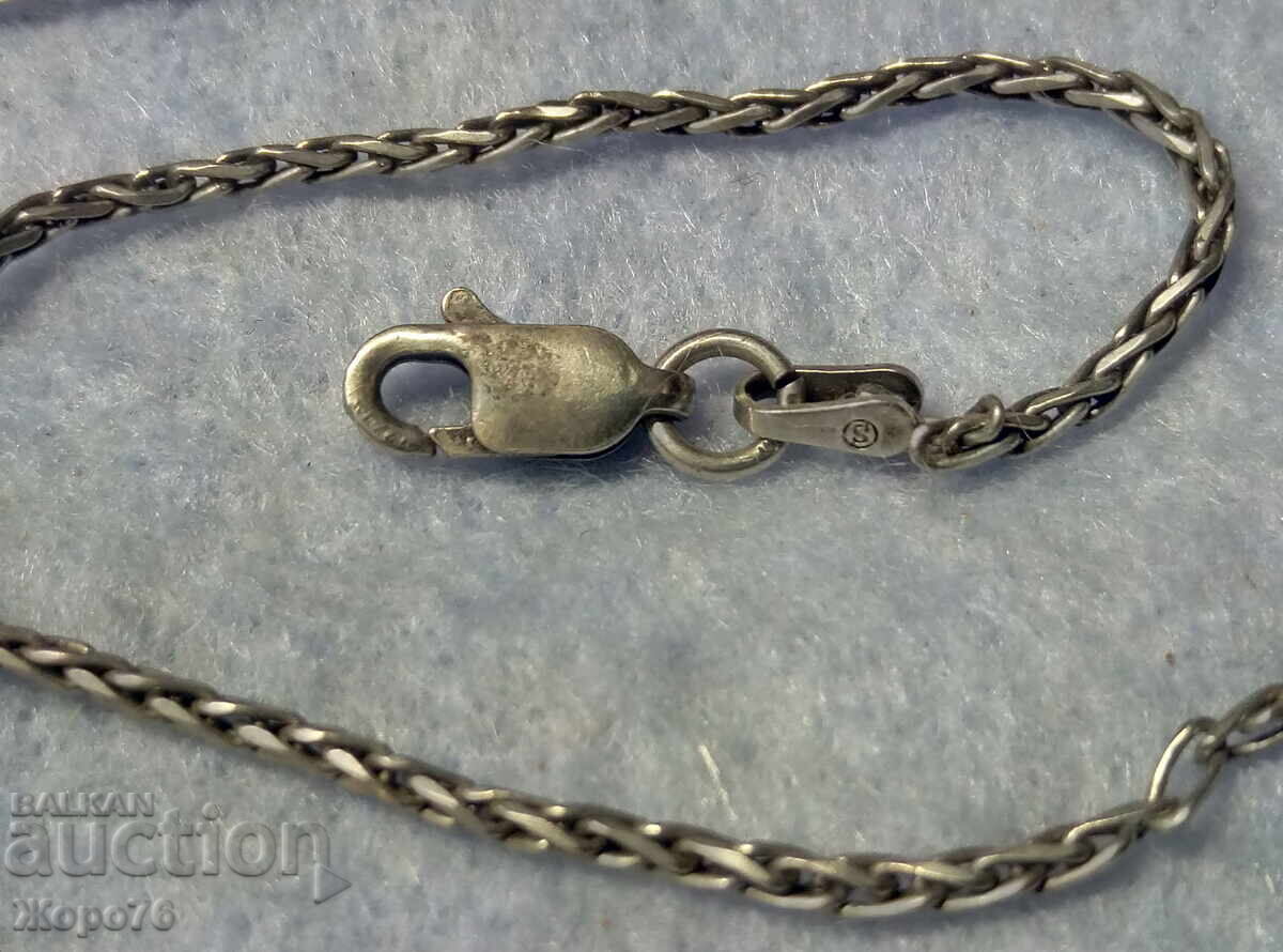 COLIER ARGINT / LANȚ Argint 925 ITALY S cu AURIRE ALBĂ - 5 COLIER ARGINT / LANȚ Argint 925 ITALY S cu AURIRE ALBĂ - 5