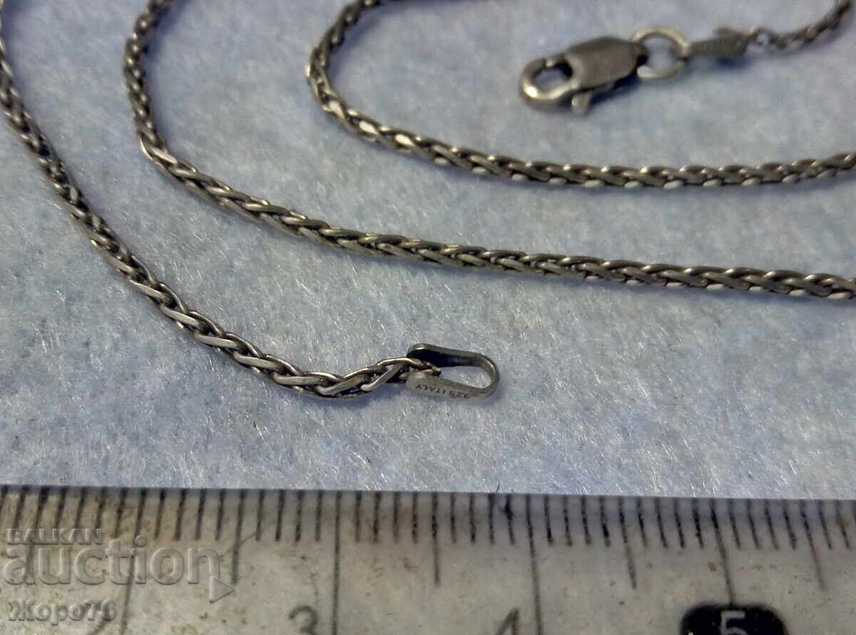 COLIER ARGINT / LANȚ Argint 925 ITALY S cu AURIRE ALBĂ - 6 COLIER ARGINT / LANȚ Argint 925 ITALY S cu AURIRE ALBĂ - 6