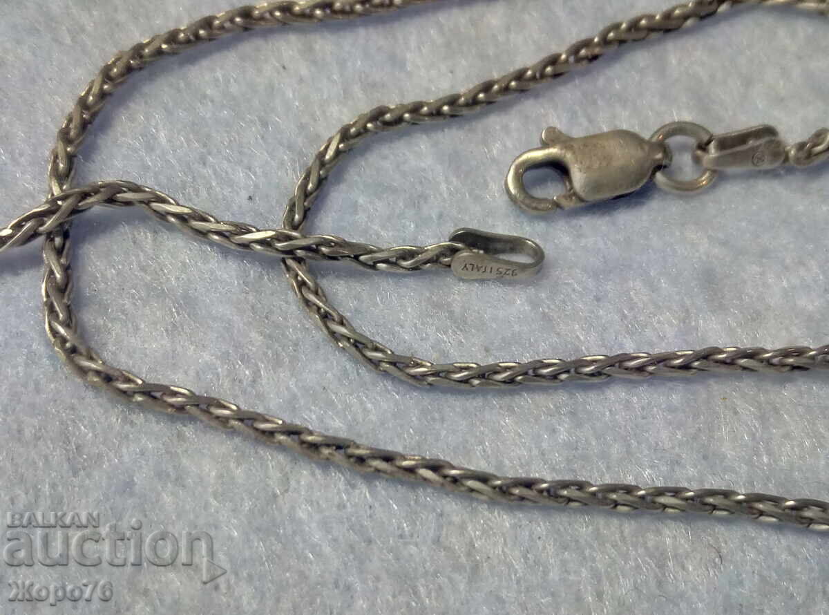 COLIER ARGINT / LANȚ Argint 925 ITALY S cu AURIRE ALBĂ - 7 COLIER ARGINT / LANȚ Argint 925 ITALY S cu AURIRE ALBĂ - 7