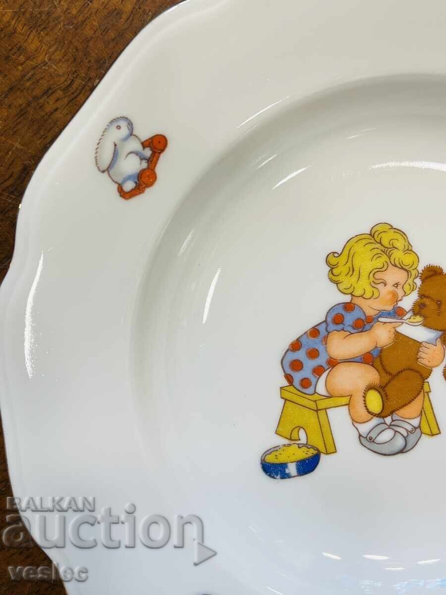 Аукцион Стара порцеланова Чиния Детски Мотиви Детска Бавария Аукцион Стара порцеланова Чиния Детски Мотиви Детска Бавария