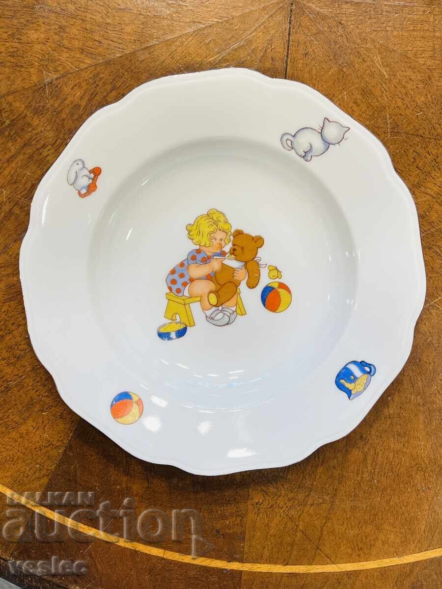 Стара порцеланова Чиния Детски Мотиви Детска Бавария Стара порцеланова Чиния Детски Мотиви Детска Бавария