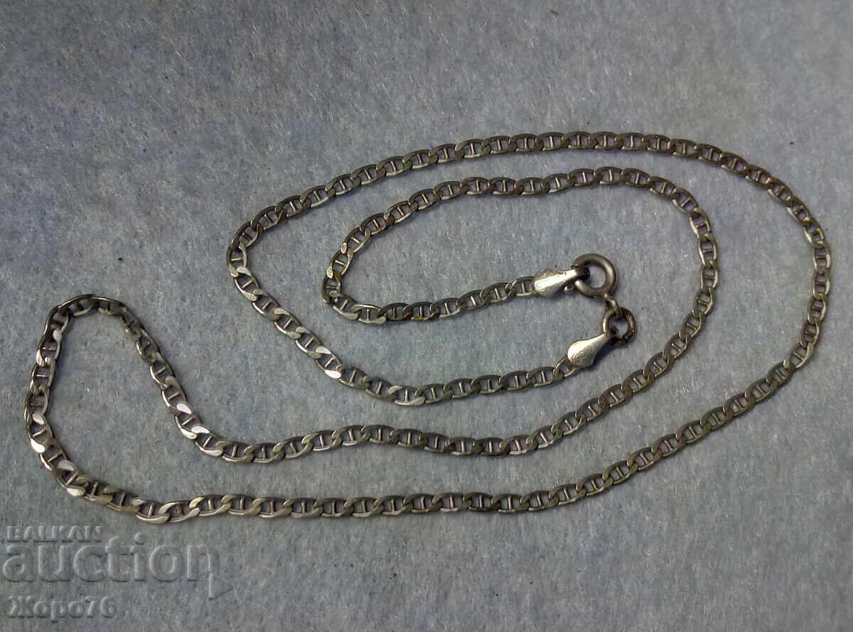 Марков СРЕБЪРЕН ЛАНЕЦ Сребро 925 с БЯЛА ПОЗЛАТА - УНИСЕКС ! - 5 Марков СРЕБЪРЕН ЛАНЕЦ Сребро 925 с БЯЛА ПОЗЛАТА - УНИСЕКС ! - 5