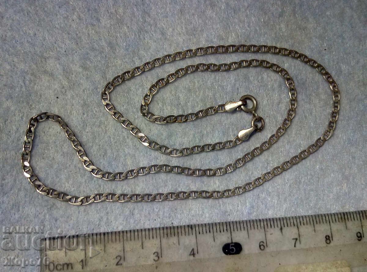 Марков СРЕБЪРЕН ЛАНЕЦ Сребро 925 с БЯЛА ПОЗЛАТА - УНИСЕКС ! Марков СРЕБЪРЕН ЛАНЕЦ Сребро 925 с БЯЛА ПОЗЛАТА - УНИСЕКС !