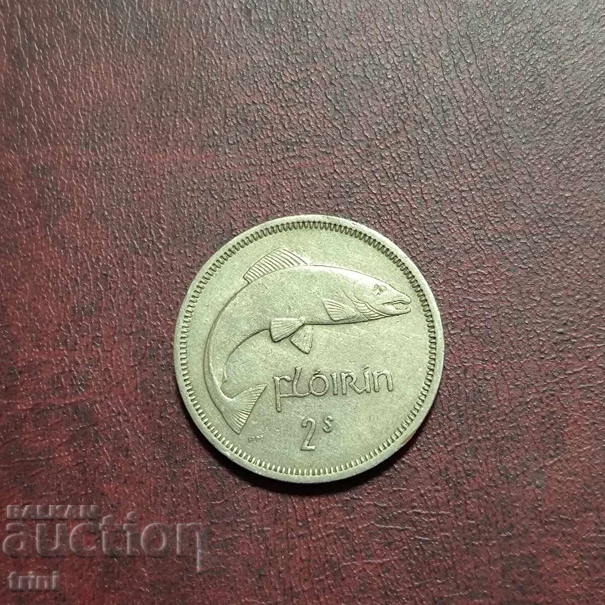 Ирландия 2 шилинга (флорин), 1965 г. Ирландия 2 шилинга (флорин), 1965 г.