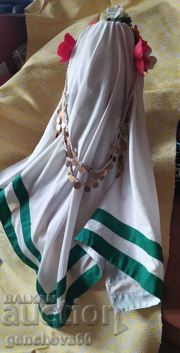 Auction  Ethnic Lazar's sickle, headscarf, flowers, and pendants