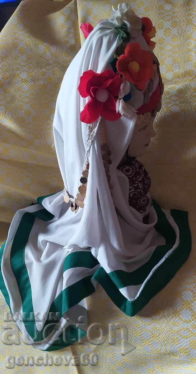 Delivery of Ethnic Lazar's sickle, headscarf, flowers, and pendants