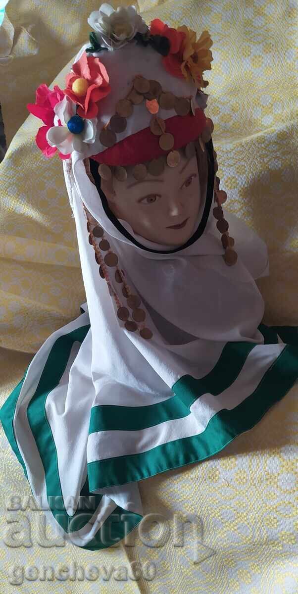 Етно лазарски косичник ,забрадка, цветя и пендари - 6