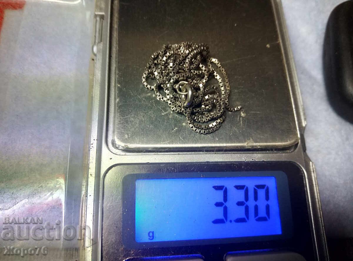 Нежно СРЕБЪРНО КОЛИЕ Родирано СРЕБРО 925 ITALY със ЗАБЕЛЕЖКА - 7 Нежно СРЕБЪРНО КОЛИЕ Родирано СРЕБРО 925 ITALY със ЗАБЕЛЕЖКА - 7