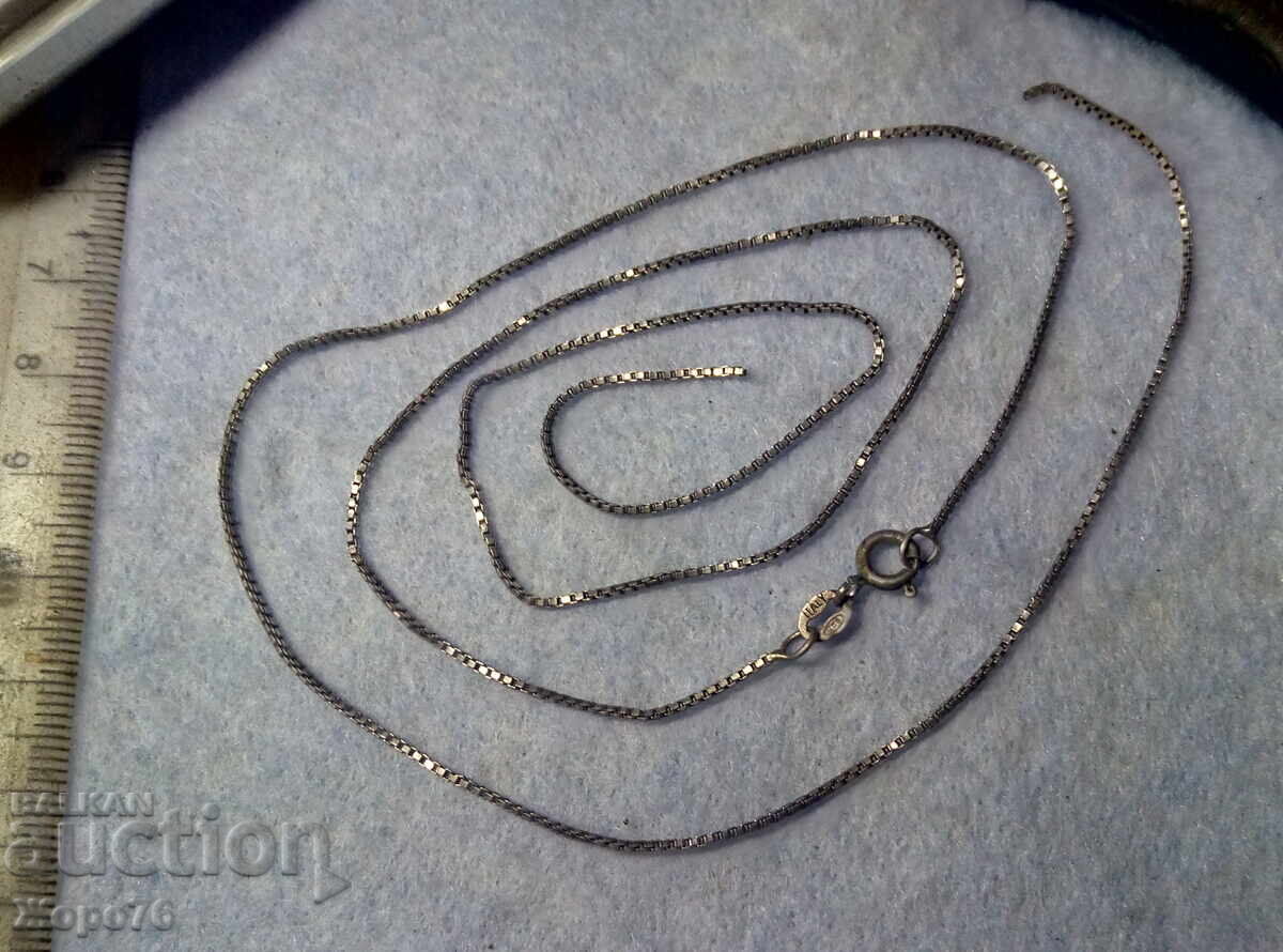 Нежно СРЕБЪРНО КОЛИЕ Родирано СРЕБРО 925 ITALY със ЗАБЕЛЕЖКА Нежно СРЕБЪРНО КОЛИЕ Родирано СРЕБРО 925 ITALY със ЗАБЕЛЕЖКА