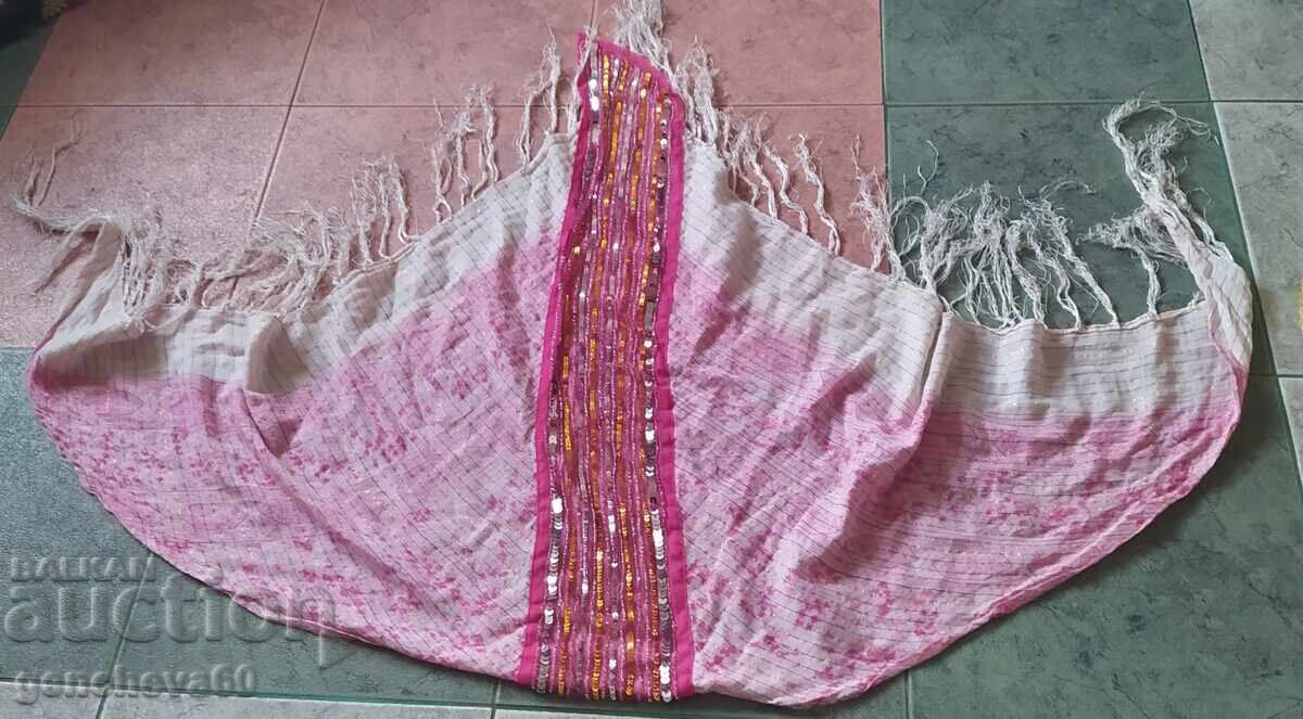 Етно забрадка с мъниста и пайети с цена 30.00 лв. | € 15.34 Етно забрадка с мъниста и пайети с цена 30.00 лв. | € 15.34