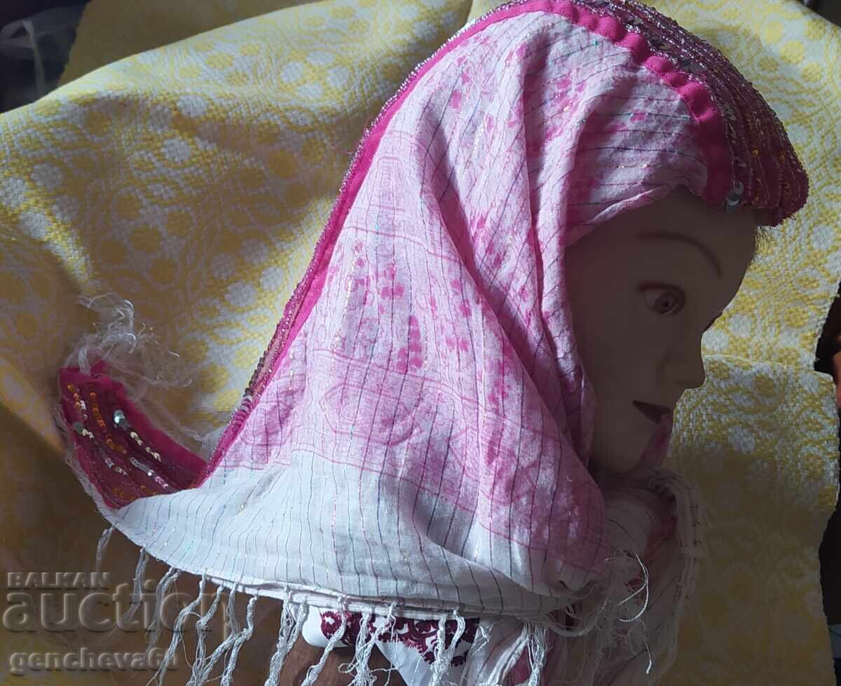 Етно забрадка с мъниста и пайети - 5 Етно забрадка с мъниста и пайети - 5