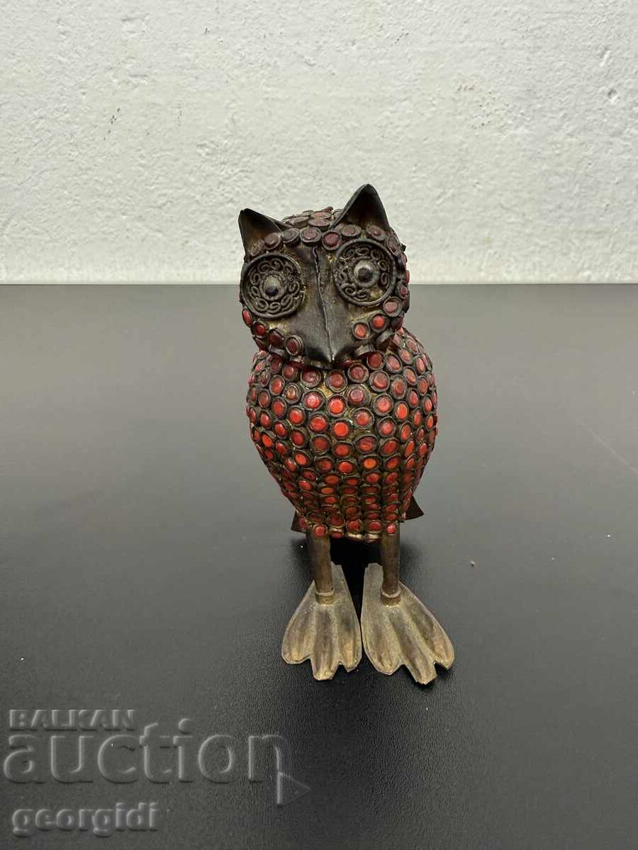 Винтидж месингов бухал / птица с корали. №7724 с цена 80.00 лв. | € 40.90 Винтидж месингов бухал / птица с корали. №7724 с цена 80.00 лв. | € 40.90