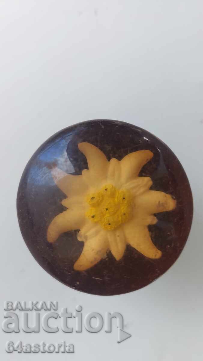 Μπάλα λεβιέ ταχυτήτων, edelweiss, σουβενίρ, κεχριμπάρι - 6