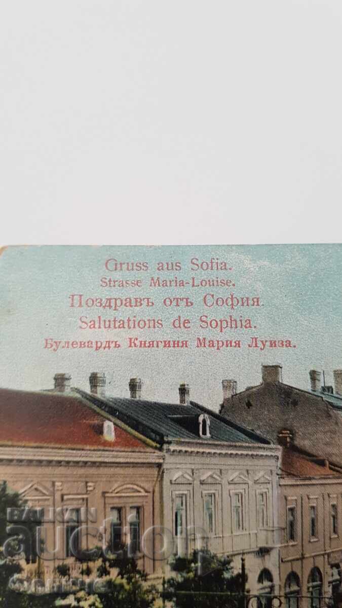 Доставка на Българска пощенска фото-картичка, София, бул. "Мария Луиза" Доставка на Българска пощенска фото-картичка, София, бул. "Мария Луиза"