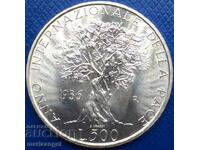 500 lire 1986 Italia UNC Anul Păcii Ag