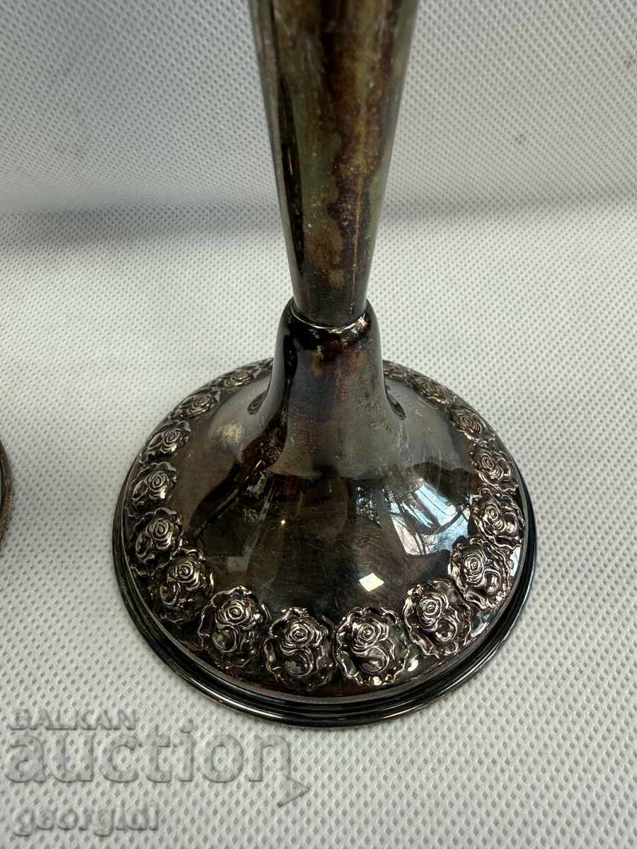 Sfeșnice vintage argint. №7726 cu preț 650.00 BGN | € 332.34 Sfeșnice vintage argint. №7726 cu preț 650.00 BGN | € 332.34