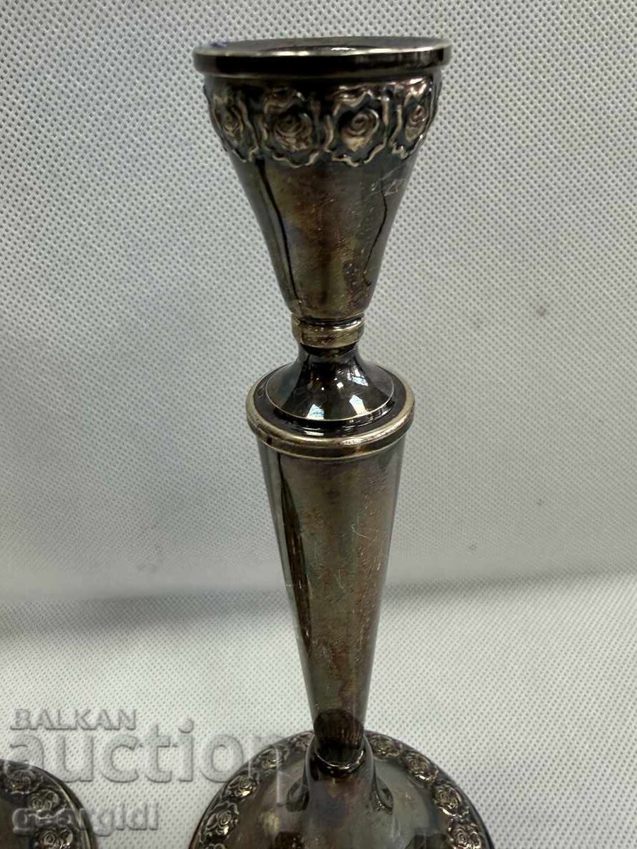 Licitație Sfeșnice vintage argint. №7726 Licitație Sfeșnice vintage argint. №7726