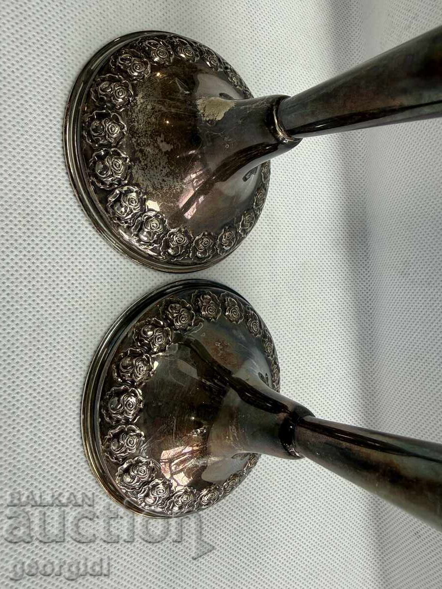 Sfeșnice vintage argint. №7726 - 5 Sfeșnice vintage argint. №7726 - 5