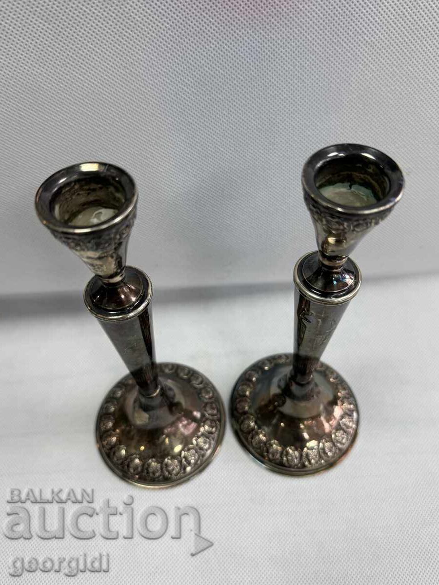 Sfeșnice vintage argint. №7726 - 6 Sfeșnice vintage argint. №7726 - 6