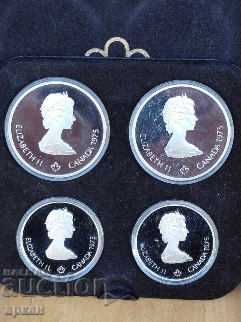 Аукцион Proof set Montreal 1976 - сребърни монети 4 броя Канада