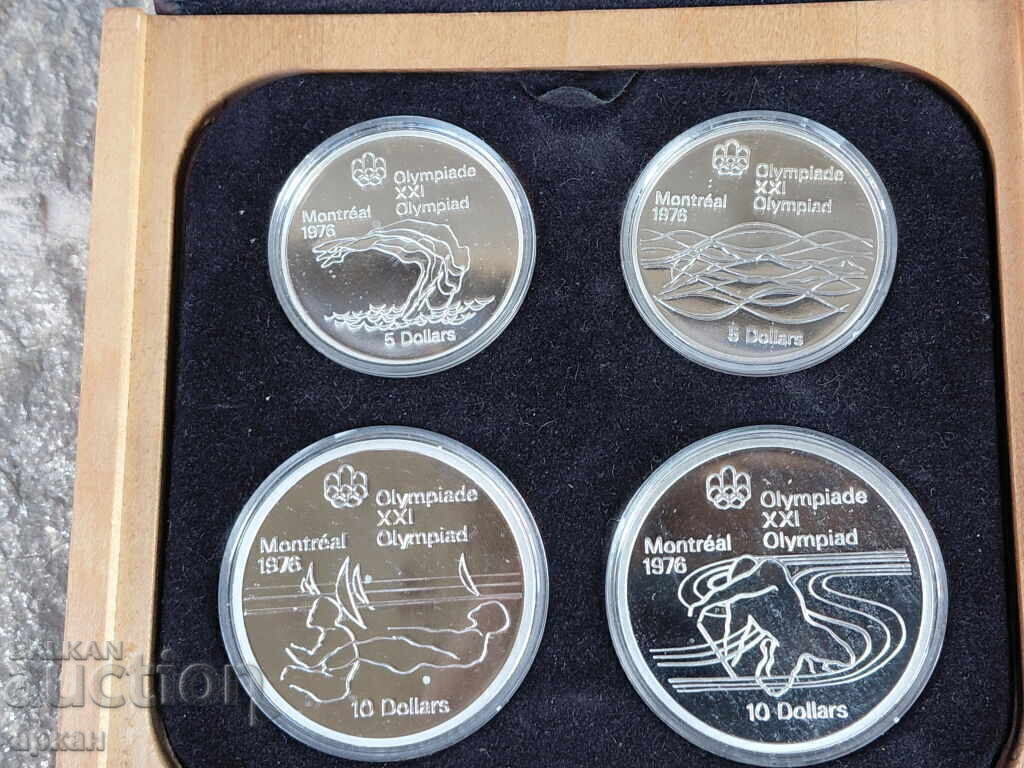Proof set Montreal 1976 - сребърни монети 4 броя Канада - 6