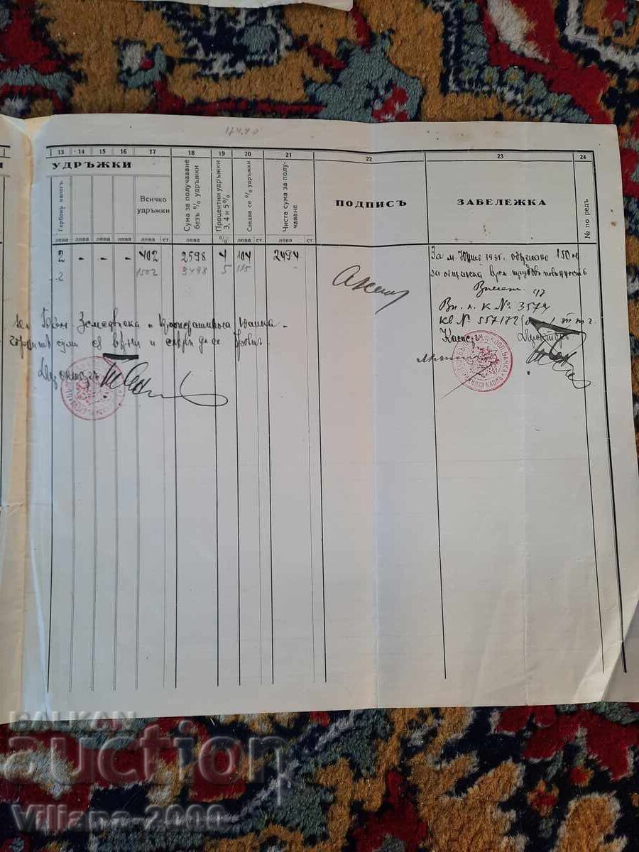 Balgarska Zemedelska Banka 1935 godina cu preț € 2.56 | 5.01 BGN Balgarska Zemedelska Banka 1935 godina cu preț € 2.56 | 5.01 BGN