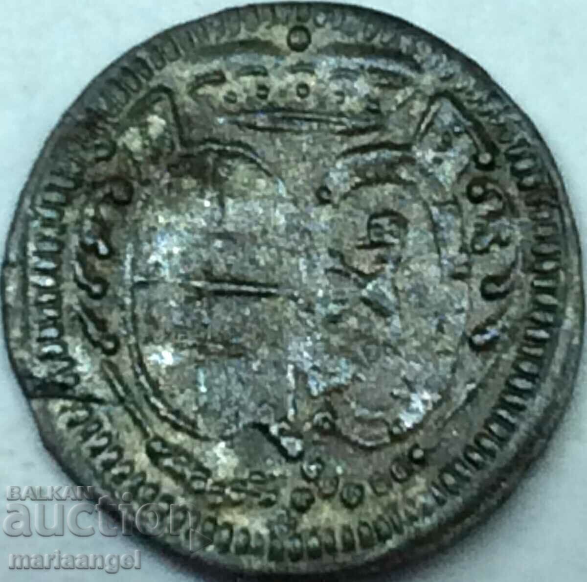 Saxony 1 Pfennig 1717 Germany - rare coin! - 6