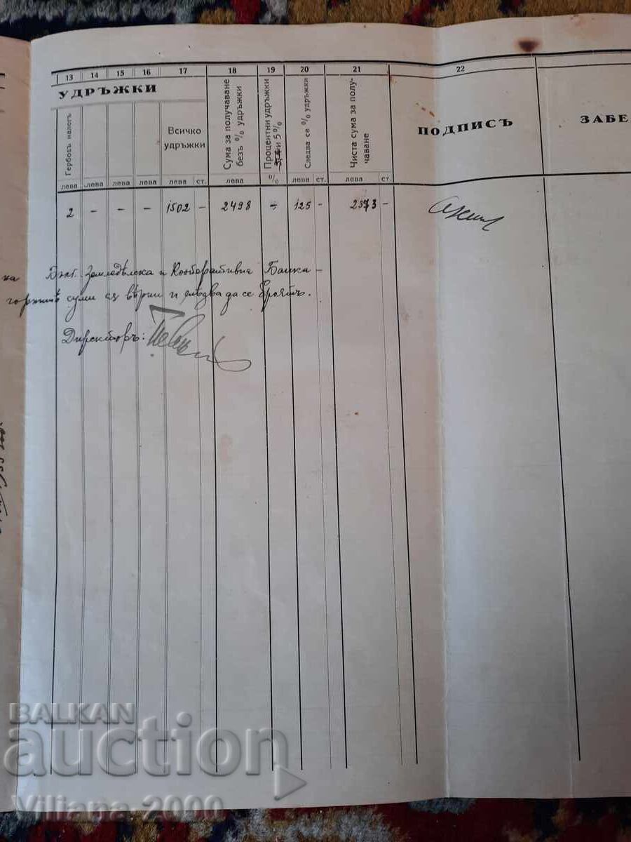 Българска Земеделска Банка 1935 година с цена € 3.07 | 6.00 лв.