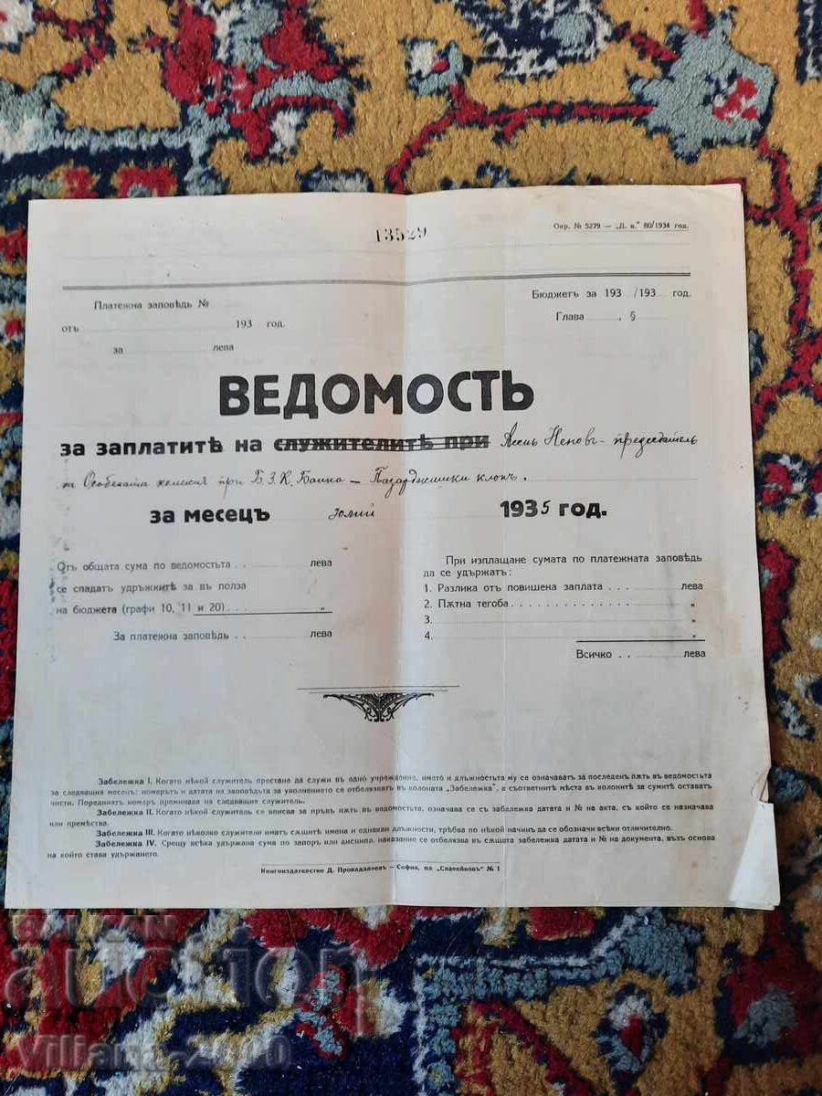 Българска Земеделска Банка 1935 година Българска Земеделска Банка 1935 година