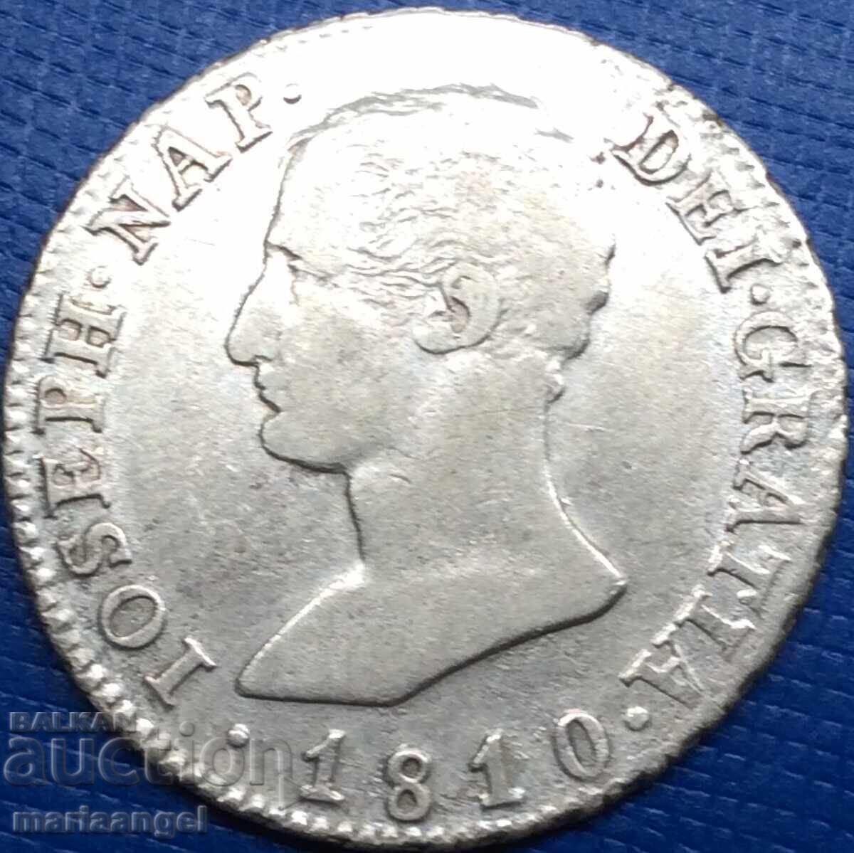 Наполеон Йозеф 1810 4 Реала Испания Мадрид 5,97г сребро Наполеон Йозеф 1810 4 Реала Испания Мадрид 5,97г сребро